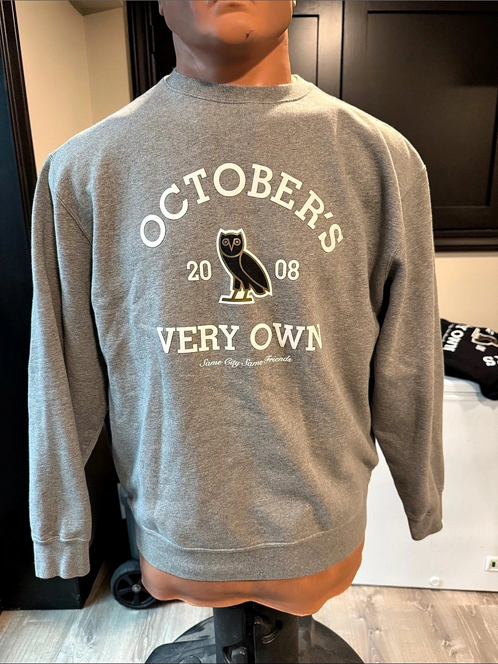 OVO October's Very Own Owl Sweatshirt Gray 2XL Like New